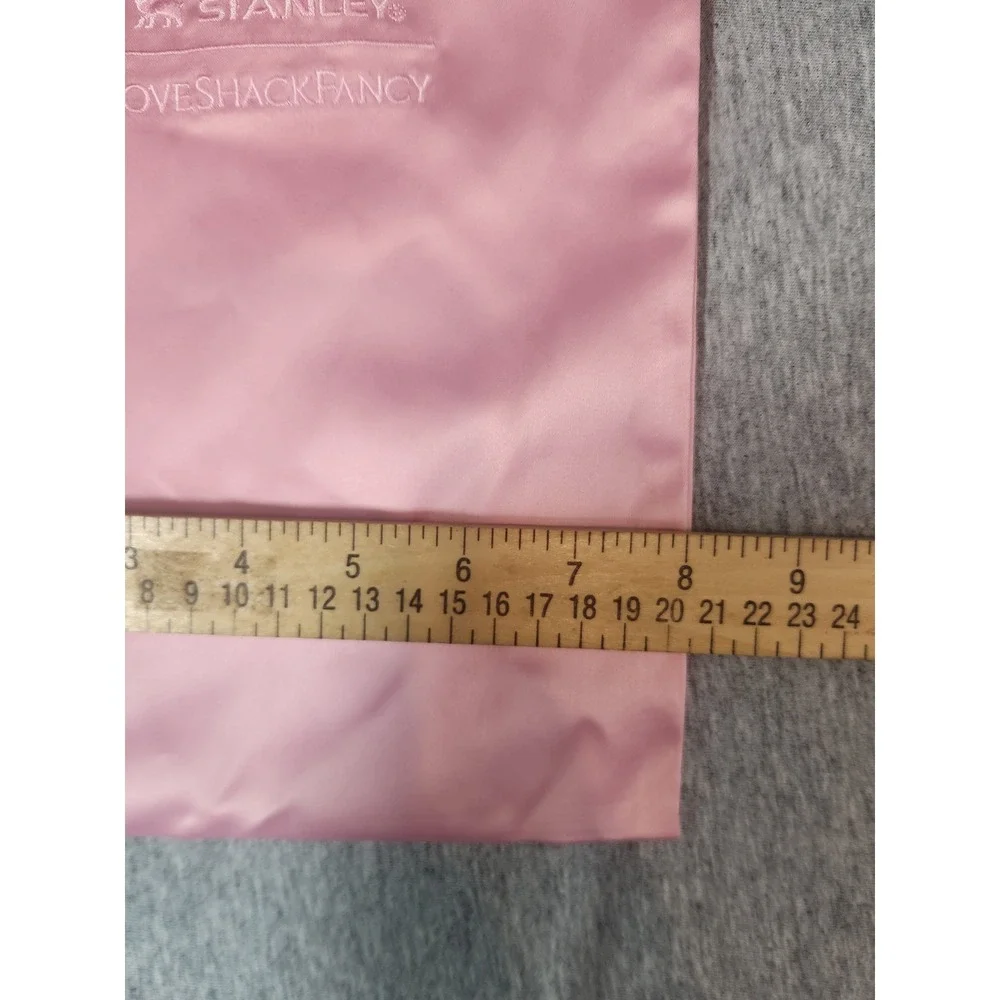 Stanley LoveShackFancy Dust Bag Unisex OS Pink Satin Drawstring Pouch - Picture 4 of 5